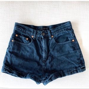 Super High-Waisted Black Shorts